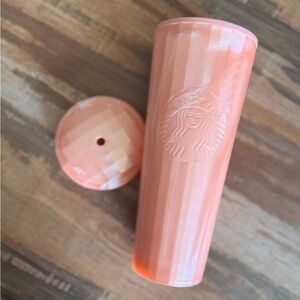 Starbucks Peach Tumbler with Lid